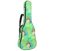 Chitarra Gig Bag Impermeabile Cerniera Morbida Chitarra Zaino, Basso Acustico & Classica Folk Chitarra Elettrica Borsa Carino Acquerello Scimmia-01