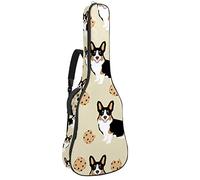 Chitarra Gig Bag Impermeabile Cerniera Morbida Chitarra Zaino, Basso Acustico & Classica Folk Chitarra Elettrica Borsa Carino Corgi Cookie Modello