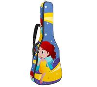 Chitarra Gig Bag Impermeabile Cerniera Morbida Chitarra Zaino, Basso Acustico & Classica Folk Chitarra Elettrica Borsa Tre Fate Volare Sopra La Luna