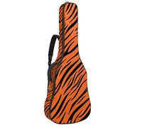 Chitarra Gig Bag Impermeabile Cerniera Morbida Chitarra Zaino, Basso Acustico & Classica Folk Chitarra Elettrica Borsa Tiger Animal Stripes Pattern