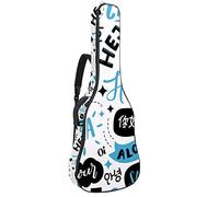 Chitarra Gig Bag Impermeabile Cerniera Morbida Chitarra Zaino, Basso Acustico & Classica Folk Chitarra Elettrica Borsa Ciao Diverse Lingue