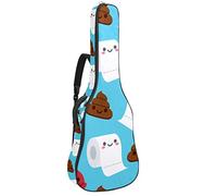 Chitarra Gig Bag Impermeabile Cerniera Morbida Chitarra Zaino, Basso Acustico & Classica Folk Chitarra Elettrica Borsa Cartoon Poop Carta Igienica Modello