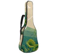 Chitarra Gig Bag Impermeabile Cerniera Morbida Chitarra Zaino, Basso Acustico & Classica Folk Chitarra Elettrica Borsa Rossa Crowned Crane
