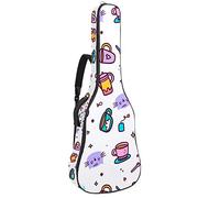 Chitarra Gig Bag Impermeabile Cerniera Morbida Chitarra Zaino, Basso Acustico & Classica Folk Chitarra Elettrica Borsa Gatti Tazze Modello Senza Cuciture