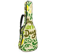 Chitarra Gig Bag Impermeabile Cerniera Morbida Chitarra Zaino, Basso Acustico & Classica Folk Chitarra Elettrica Borsa Nazionale Lemon Day