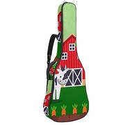 Chitarra Gig Bag Impermeabile Cerniera Morbida Chitarra Zaino, Basso Acustico & Classica Folk Chitarra Elettrica Borsa Farm Fresh Cartoon