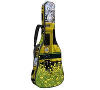 Chitarra Gig Bag Impermeabile Cerniera Morbida Chitarra Zaino, Basso Acustico & Classica Folk Chitarra Elettrica Borsa Giappone Treno Primavera Fiori