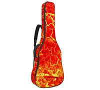 Chitarra Gig Bag Impermeabile Cerniera Morbida Chitarra Zaino, Basso Acustico & Classica Folk Chitarra Elettrica Borsa Lava Orange Magma