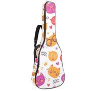 Chitarra Gig Bag Impermeabile Cerniera Morbida Chitarra Zaino, Basso Acustico & Classica Folk Chitarra Elettrica Borsa Gatti E Parole Modello