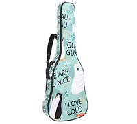 Chitarra Gig Bag Impermeabile Cerniera Morbida Chitarra Zaino, Basso Acustico & Classica Folk Chitarra Elettrica Borsa Colorato Doodle Animali Polari