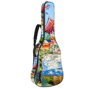 Chitarra Gig Bag Impermeabile Cerniera Morbida Chitarra Zaino, Basso Acustico & Classica Folk Chitarra Elettrica Bella Giappone Tempio Byodo Paesaggio Naturale