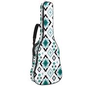 Chitarra Gig Bag Impermeabile Cerniera Morbida Chitarra Zaino, Basso Acustico & Classica Folk Chitarra Elettrica Verde Forme Geometriche