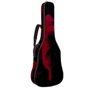 Chitarra Gig Bag Impermeabile Cerniera Morbida Chitarra Zaino, Basso Acustico & Classica Folk Chitarra Elettrica Borsa Rosso Giapponese Samurai Clans Warrior