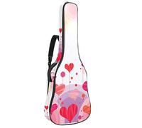 Chitarra Gig Bag Impermeabile Cerniera Morbida Chitarra Zaino Basso Acustico & Classica Folk Chitarra Elettrica Rosa Love Forme Pattern