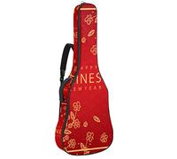 Chitarra Gig Bag Impermeabile Cerniera Morbida Chitarra Zaino, Basso Acustico & Classica Folk Chitarra Elettrica Borsa Happy Chinese New Year-01