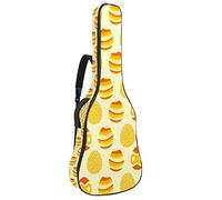 Chitarra Gig Bag Impermeabile Cerniera Morbida Chitarra Zaino, Basso Acustico & Classica Folk Chitarra Elettrica Borsa Giallo Easter Egg Pattern