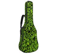 Chitarra Gig Bag Impermeabile Cerniera Morbida Chitarra Zaino, Basso Acustico & Classica Folk Chitarra Elettrica Verde Naturale Clover Campo