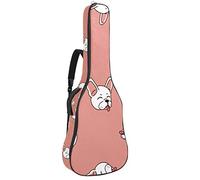 Chitarra Gig Bag Impermeabile Cerniera Morbida Chitarra Zaino, Basso Acustico & Classica Folk Chitarra Elettrica Borsa Carino Modello Bulldog Francese
