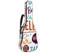 Chitarra Gig Bag Impermeabile Cerniera Morbida Chitarra Zaino, Basso Acustico & Classica Folk Chitarra Elettrica Borsa Ciao Diverse Lingue