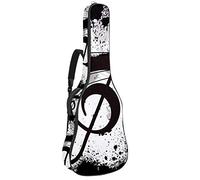 Chitarra Gig Bag Impermeabile Cerniera Morbida Chitarra Zaino, Basso Acustico & Classica Folk Chitarra Elettrica Borsa Vintage Musica Nota