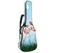 Chitarra Gig Bag Impermeabile Cerniera Morbida Chitarra Zaino, Basso Acustico & Classica Folk Chitarra Elettrica Borsa Due Mucche Farm At The Grassland