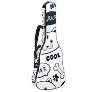 Chitarra Gig Bag Impermeabile Cerniera Morbida Chitarra Zaino, Basso Acustico & Classica Folk Chitarra Elettrica Borsa Incolore Animali Parole Modello