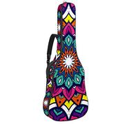 Chitarra Gig Bag Impermeabile Cerniera Morbida Chitarra Zaino, Basso Acustico & Classica Folk Chitarra Elettrica Borsa Indian Mandala
