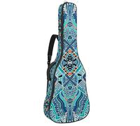 Chitarra Gig Bag Impermeabile Cerniera Morbida Chitarra Zaino, Basso Acustico & Classica Folk Chitarra Elettrica Borsa Mandala Boho Indian Vintage