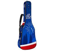 Chitarra Gig Bag Impermeabile Cerniera Morbida Chitarra Zaino, Basso Acustico & Classica Folk Chitarra Elettrica Borsa Franch Bastille Day Luglio 14