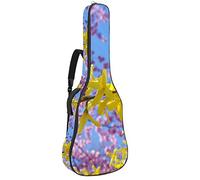 Chitarra Gig Bag Impermeabile Cerniera Morbida Chitarra Zaino, Basso Acustico & Classica Folk Chitarra Elettrica Borsa Sakura Forsythia