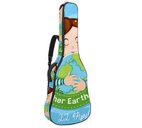 Chitarra Gig Bag Impermeabile Cerniera Morbida Chitarra Zaino, Basso Acustico & Classica Folk Chitarra Elettrica Borsa Happy Mother Earth Day
