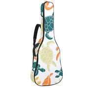 Chitarra Gig Bag Impermeabile Cerniera Morbida Chitarra Zaino, Basso Acustico & Classica Folk Chitarra Elettrica Borsa Cartone Animato Colorato Turtle Sea Pattern