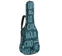 Chitarra Gig Bag Impermeabile Cerniera Morbida Chitarra Zaino, Basso Acustico & Classica Folk Chitarra Elettrica Borsa Ciao Diverse Lingue