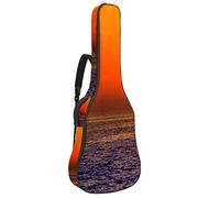 Chitarra Gig Bag Impermeabile Cerniera Morbida Chitarra Zaino, Basso Acustico & Classica Folk Chitarra Elettrica Borsa Sunset Beach