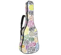 Chitarra Gig Bag Impermeabile Cerniera Morbida Chitarra Zaino, Basso Acustico & Classica Folk Chitarra Elettrica Borsa Diverse Lingue Ciao Parola