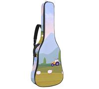 Chitarra Gig Bag Impermeabile Cerniera Morbida Chitarra Zaino, Basso Acustico & Classica Folk Chitarra Elettrica Borsa Farm Paesaggio Sfondo