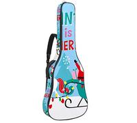 Chitarra Gig Bag Impermeabile Cerniera Morbida Chitarra Zaino, Basso Acustico & Classica Folk Chitarra Elettrica Borsa Santa Is Here