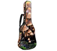 Chitarra Gig Bag Impermeabile Cerniera Morbida Chitarra Zaino, Basso Acustico & Classica Folk Chitarra Elettrica Borsa Naturale Fresca Funghi Selvatici