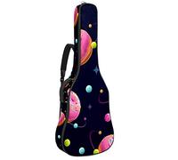 Chitarra Gig Bag Impermeabile Cerniera Morbida Chitarra Zaino, Basso Acustico & Classica Folk Chitarra Elettrica Space Donut Planet Universe