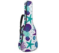 Chitarra Gig Bag Impermeabile Cerniera Morbida Chitarra Zaino, Basso Acustico & Classica Folk Chitarra Elettrica Borsa Colorato Modello Corallo Vita Marina