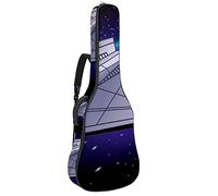 Chitarra Gig Bag Impermeabile Cerniera Morbida Chitarra Zaino, Basso Acustico & Classica Folk Chitarra Elettrica Borsa Spazio Starship Spaceship