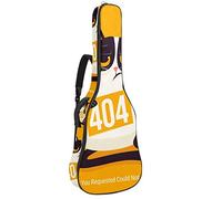 Chitarra Gig Bag Impermeabile Cerniera Morbida Chitarra Zaino, Basso Acustico & Classica Folk Chitarra Elettrica Borsa Carino Angry Cat Kitty 404 Pagina di Errore