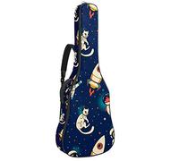 Chitarra Gig Bag Impermeabile Cerniera Morbida Chitarra Zaino, Basso Acustico & Classica Folk Chitarra Elettrica Borsa Universo Fox Cat Spacemen