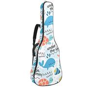Chitarra Gig Bag Impermeabile Cerniera Morbida Chitarra Zaino, Basso Acustico & Classica Folk Chitarra Elettrica Borsa Animali Parole
