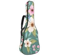 Chitarra Gig Bag Impermeabile Cerniera Morbida Chitarra Zaino, Basso Acustico & Classica Folk Chitarra Elettrica Borsa Naturale Colorato Fiori Dipinti