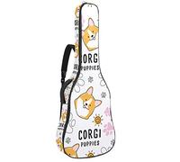 Chitarra Gig Bag Impermeabile Cerniera Morbida Chitarra Zaino, Basso Acustico & Classica Folk Chitarra Elettrica Borsa Carino Corgi Cane Artiglio Modello