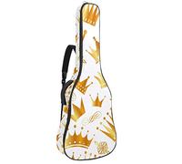 Chitarra Gig Bag Impermeabile Cerniera Morbida Chitarra Zaino, Basso Acustico & Classica Folk Chitarra Elettrica Borsa Golden Queen Princess Corone Modello