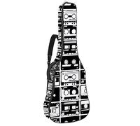 Chitarra Gig Bag Impermeabile Cerniera Morbida Chitarra Zaino, Basso Acustico & Classica Folk Chitarra Elettrica Borsa Vecchio Retro Autio Nastri Modello