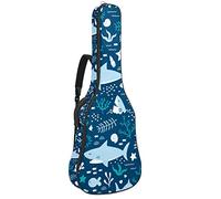 Chitarra Gig Bag Impermeabile Cerniera Morbida Chitarra Zaino, Basso Acustico & Classica Folk Chitarra Elettrica Borsa Carino Cartoon Squali Modello