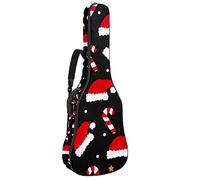 Chitarra Gig Bag Impermeabile Cerniera Morbida Chitarra Zaino, Basso Acustico & Classica Folk Chitarra Elettrica Borsa Rosso Natale Hat_Mesa De Trabajo 1